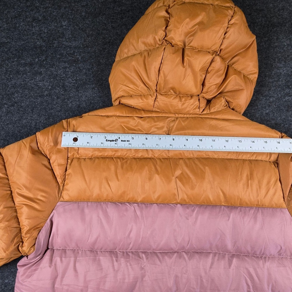Cotopaxi Sienna/Fjord Fuego Max Down Hooded Jacket Cargo Stripes 800 FP Women M - Picture 7 of 16